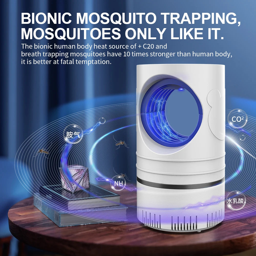 1 PC Electric Fly Bug Mosquito Insect Killer LED Light Trap Control Lamp Small Pest with USB Power Supply and Adapter